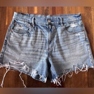 American Eagle Women’s Light Blue Distressed Denim Shorts